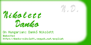 nikolett danko business card