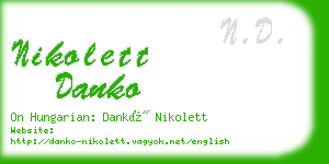 nikolett danko business card